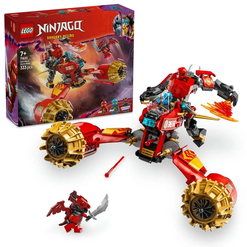 LEGO NINJAGO: Robô Motard da Tempestade do Kai | Idades 7+ | 333 Peças | Item 71830