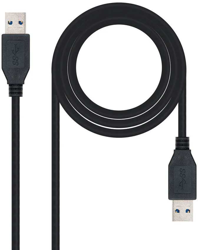 Cabo USB 3.0 Nanocable USB-A M/M 1 M Preto