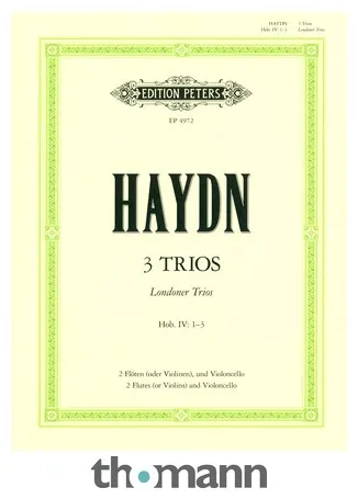 Edition Peters Haydn 3 Trios Flöten und Cello