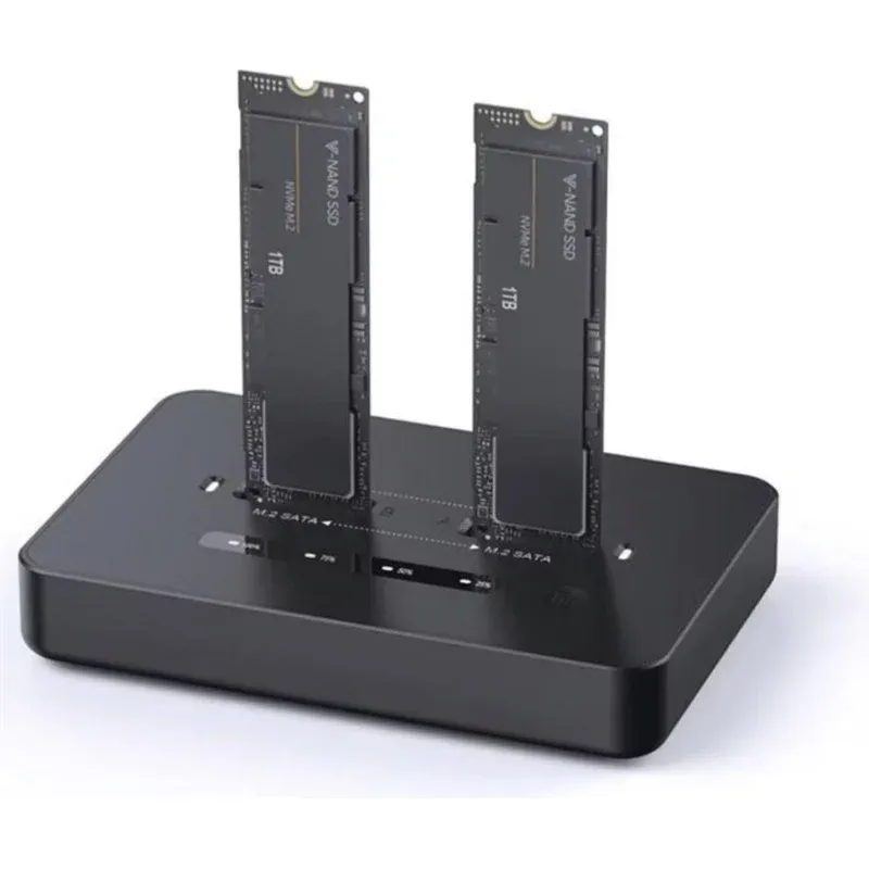 Docking station Gembird DD2-U3M2 M.2 USB Type-C compacta preta