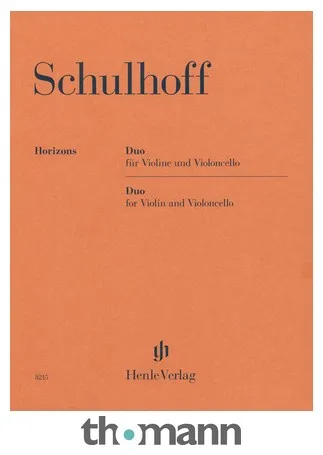 Henle Verlag Schulhoff Duo Violine/Cello