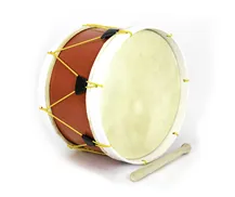 Bombo Tradicional Adamastor PLX14 Vermelho/Aro Branco 35cm