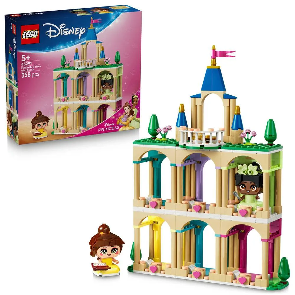 LEGO Disney: Princess Mini Bela e Tiana com Castelo | Idades 5+ | 358 Peças | Item 43291