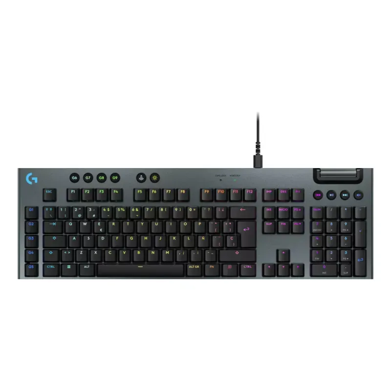 Logitech G G915 X - Teclado - luz traseira - USB - QWERTY - Espanhol - interruptor: GL Tactile - preto