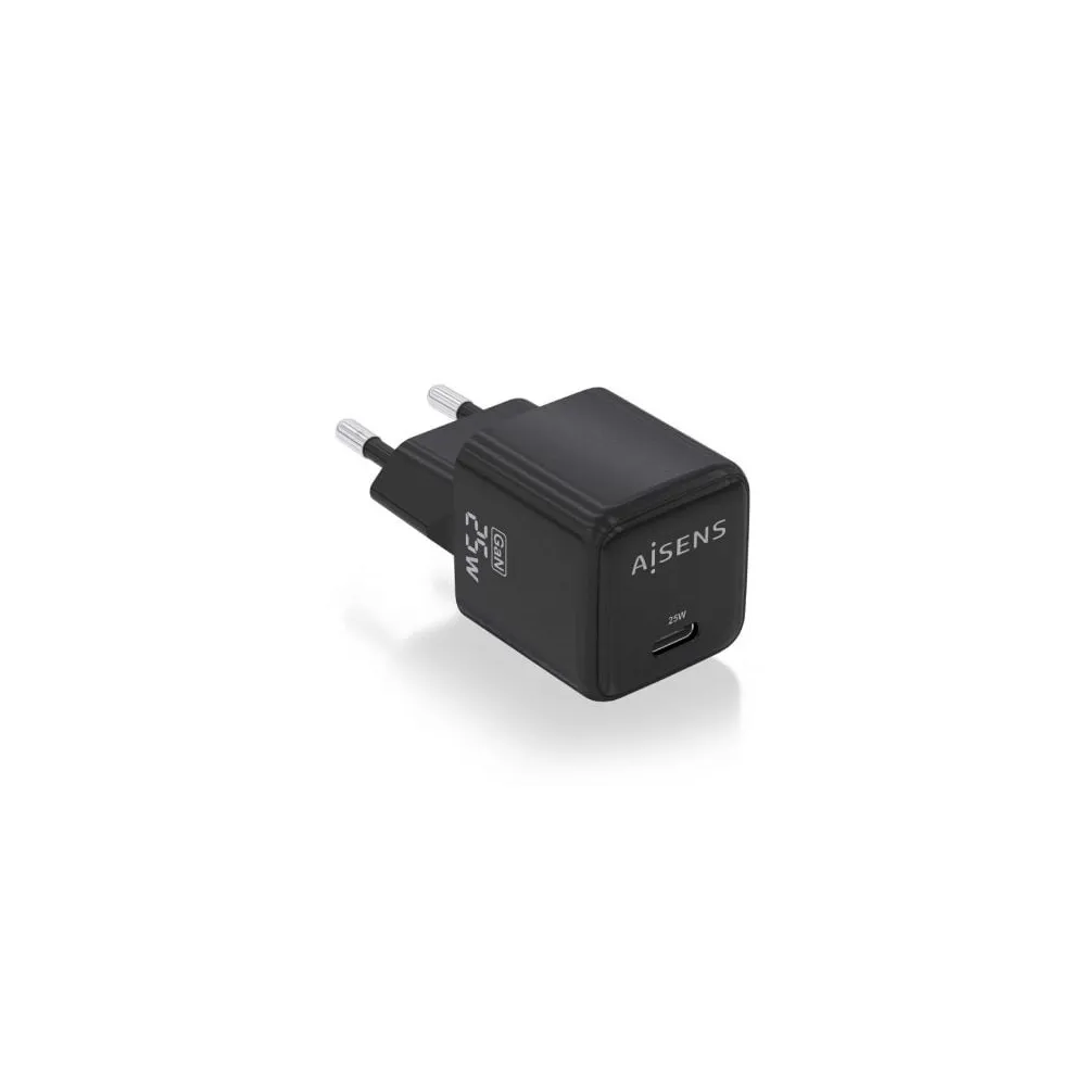 Aisens Carregador de parede USB-A e USB-C ASCH-25W1P013-BK