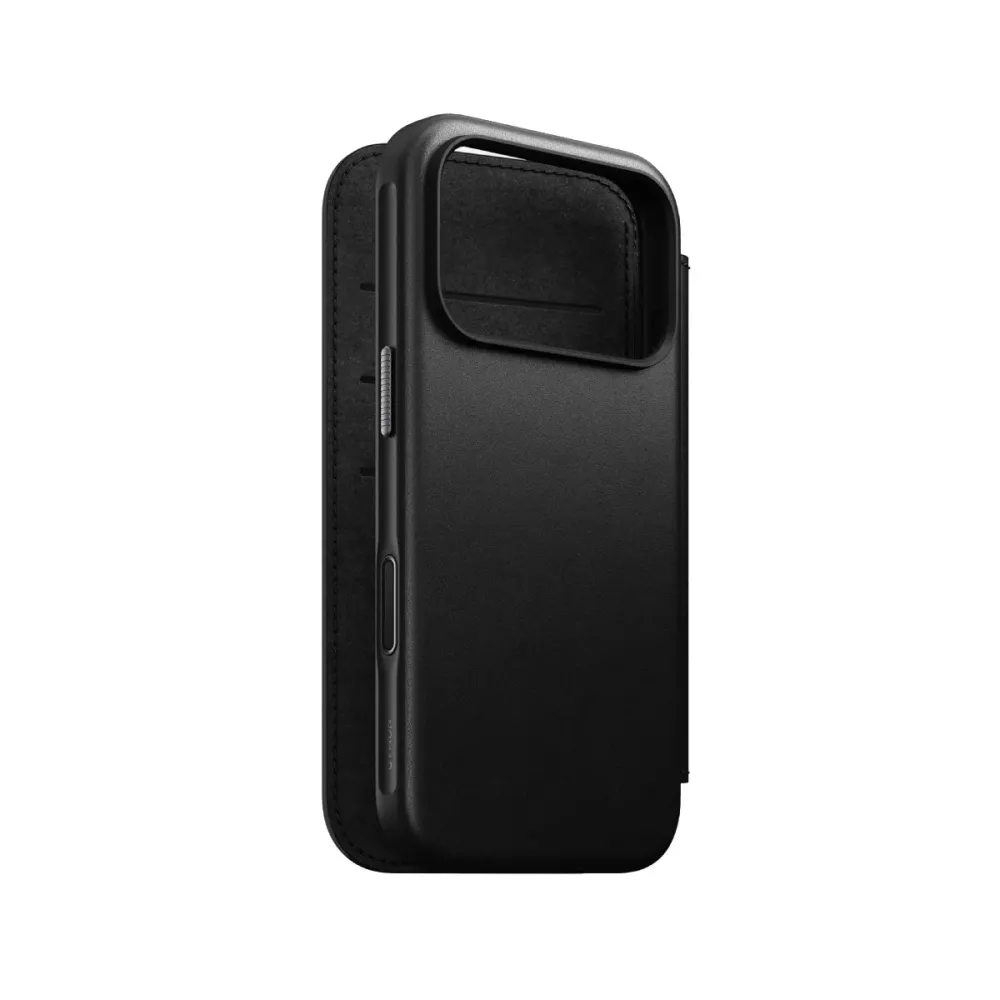 Capa Nomad Flip Cover Couro iPhone 17 Pro Preto