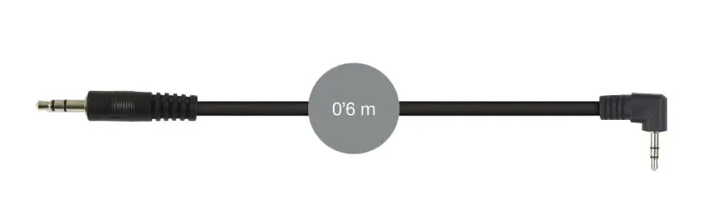 Cabo Jack 3,5mm Macho - Jack 3,5mm Macho 90° 60cm - AA-729A