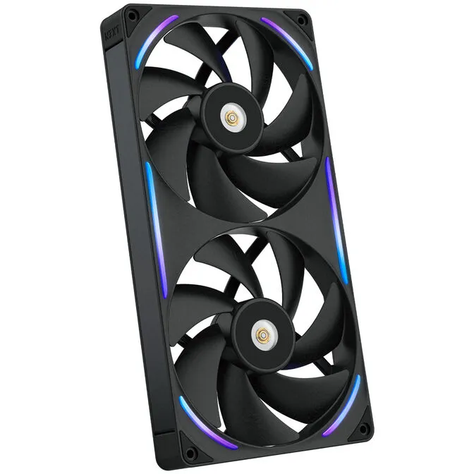 Ventoinha NZXT F280X Perfomance RGB Single-Frame Pretas - Dupla Ventoínha 140mm (280mm)