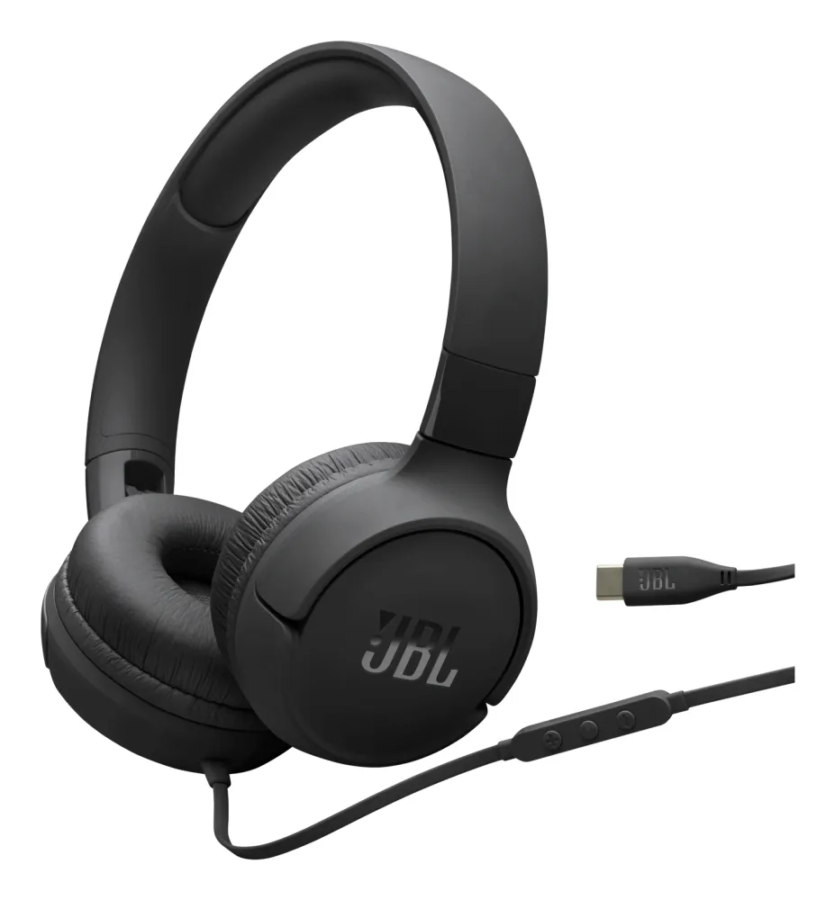 Headphones JBL Tune 520C USB-C Pretos