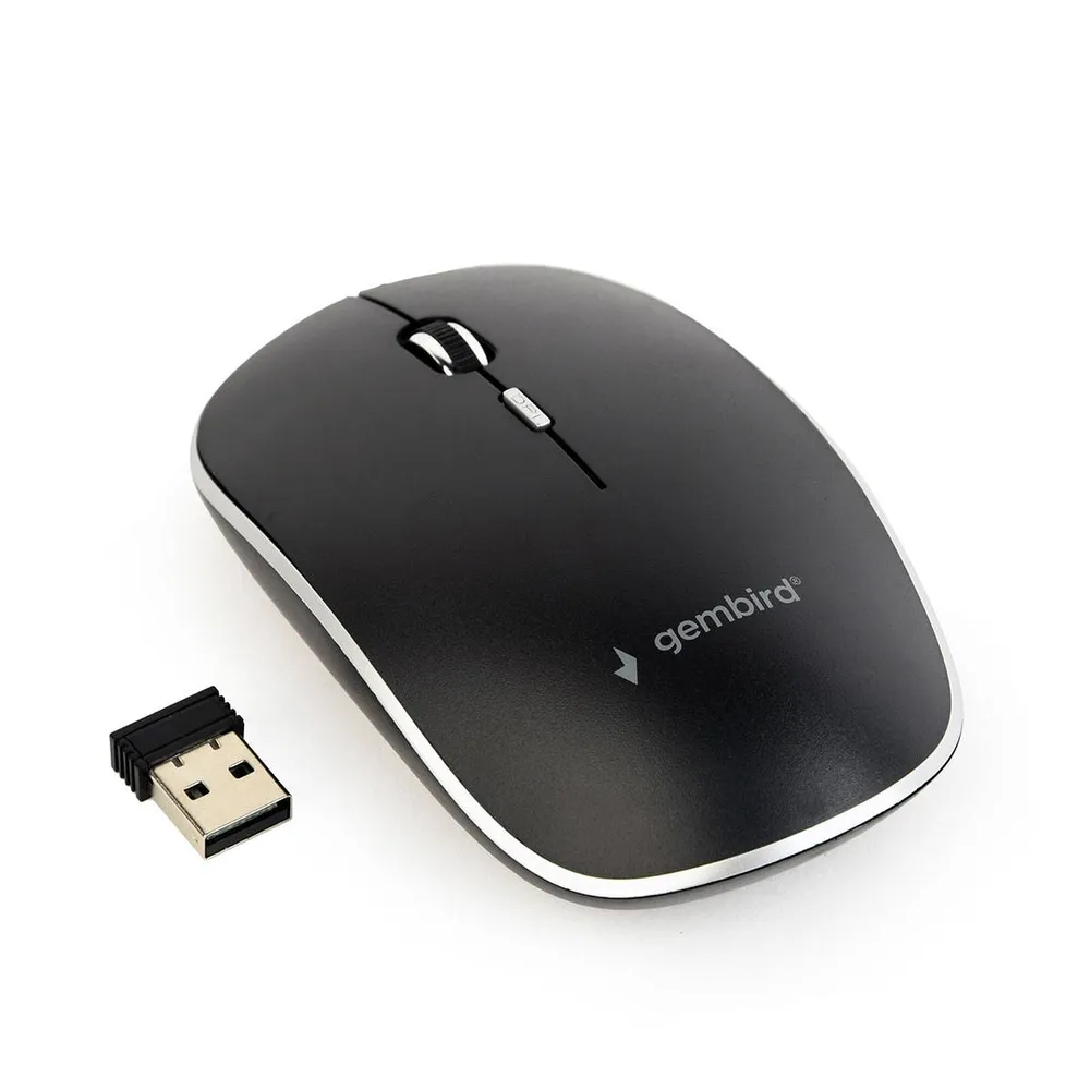 Rato Óptico Gembird MUSW-4BS-01 Silent Wireless 1600DPI Preto