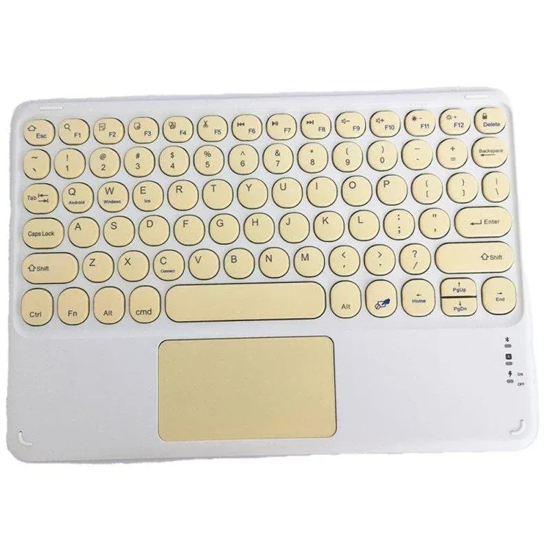 Teclado Royal Bailey 250c Bluetooth QWERTY ultrafino leve amarelo