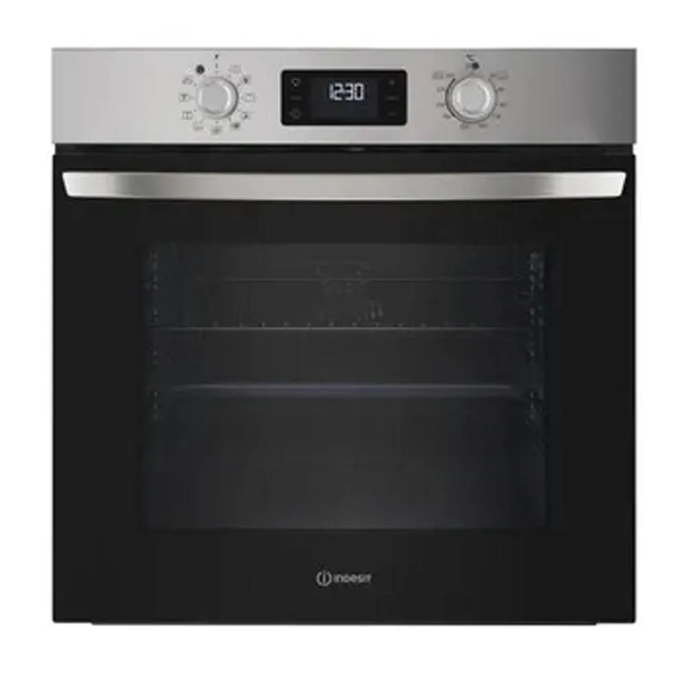 Forno Elétrico de Encastre Indesit IO 258H X Hidrolítico 71 Litros A+ Preto/Inox