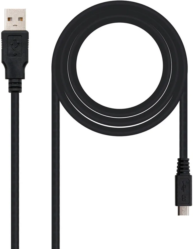Cabo USB 2.0 Nanocable USB-A/M > Micro-B/M 0.8 M