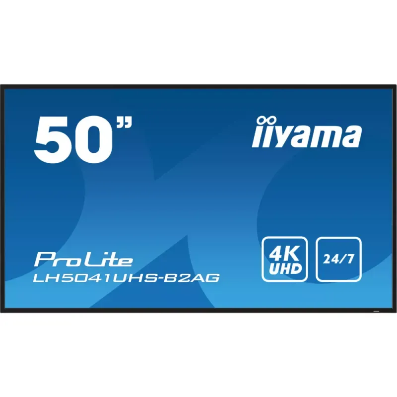 iiyama ProLite LH5041UHS-B2AG - 50" Classe Diagonal ecrã LCD com luz de fundo LED - sinalização digital - com leitor multimédia SoC incorporado - 4K UHD (2160p) 3840 x 2160 - preto, brilhante