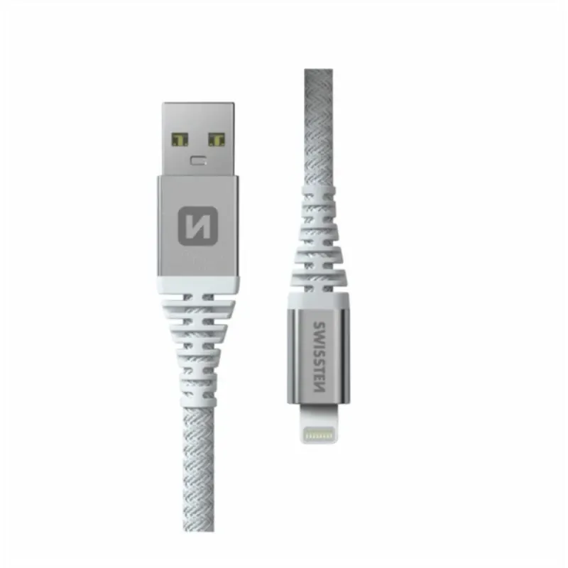 Swissten - Cabo Kevlar USB - Lightning 1.5m (white)
