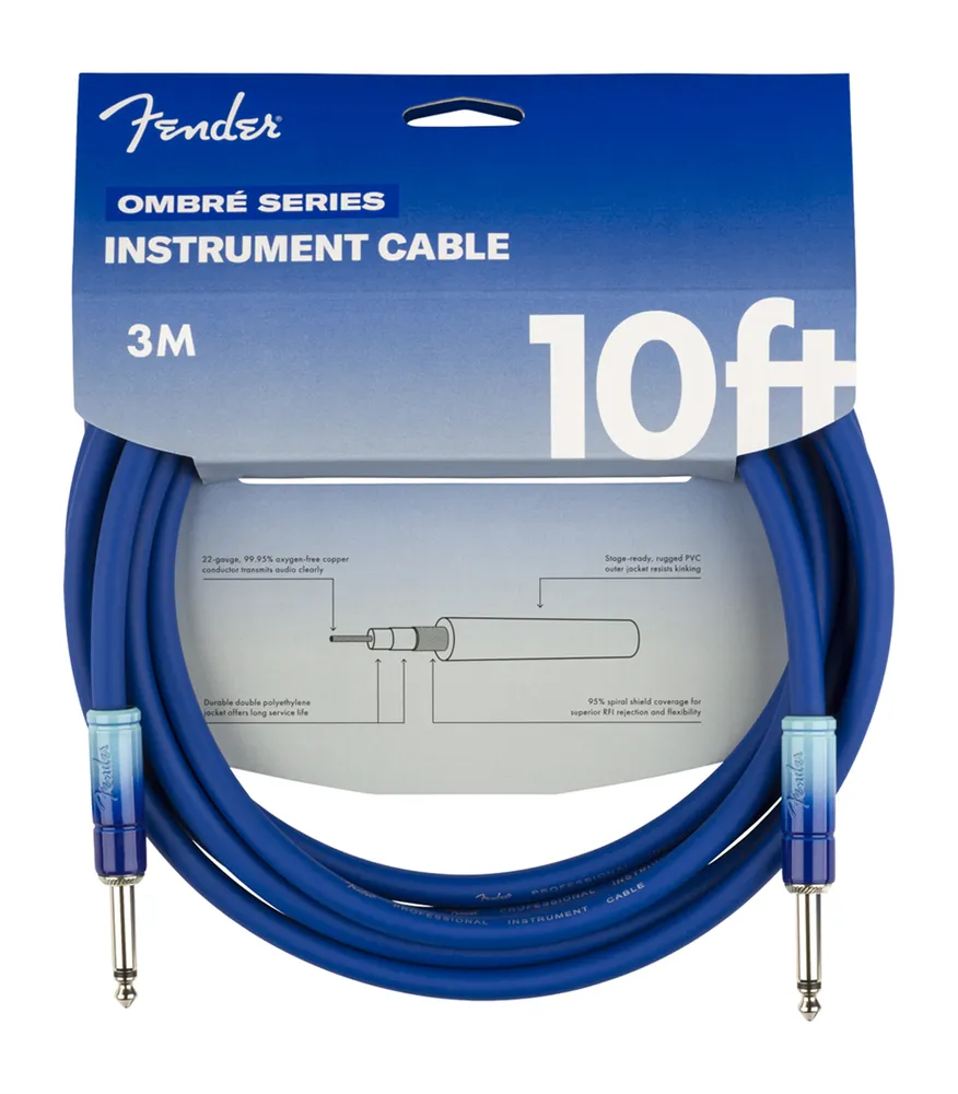 Cabo instrumento Fender Ombré Belair Blue 3mt