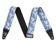 Correia Guitarra Fender Hawaiian Strap Blue Floral 2"