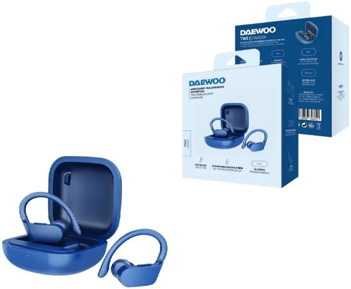 Auriculares Desportivos TWS Bluetooth 5.0 (Azul) - DAEWOO