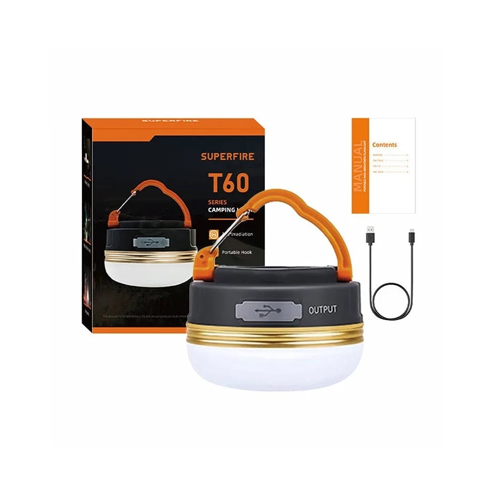 Superfire Lâmpada T60 2.5W 1000mAh