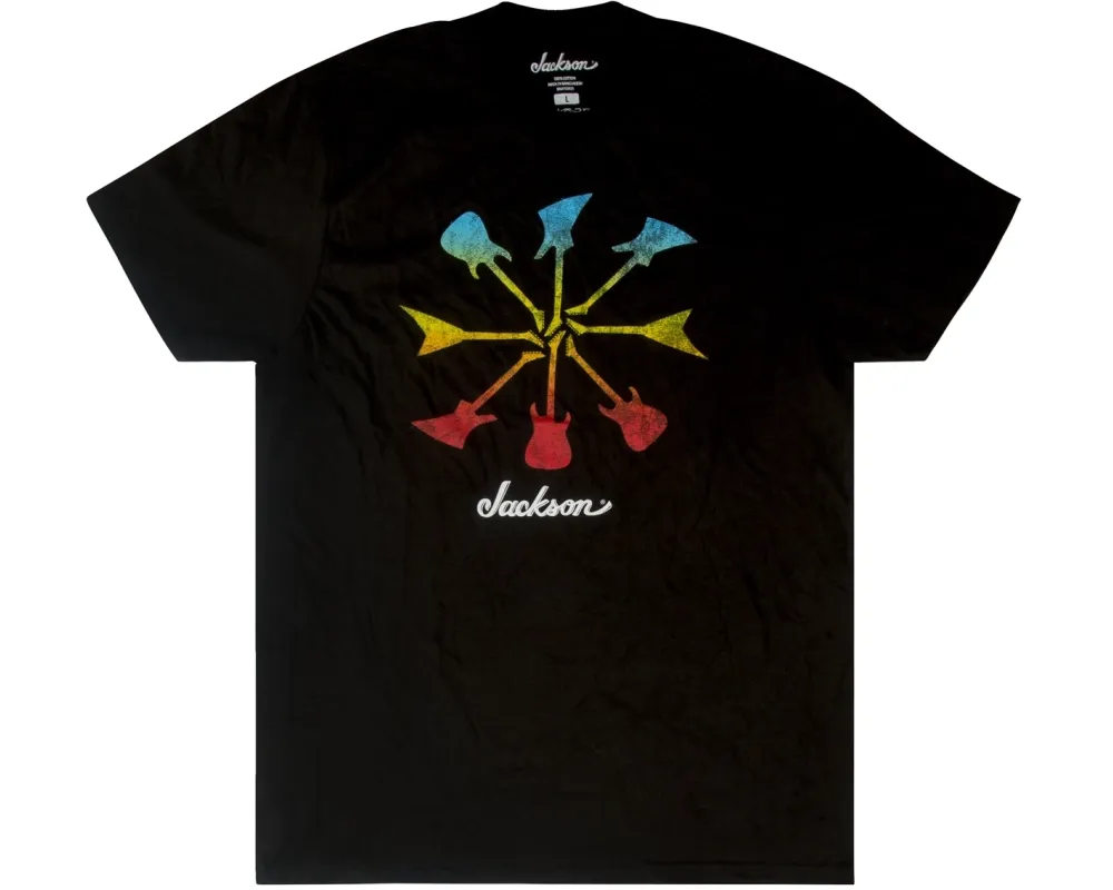 Jackson Guitar Shapes T-Shirt, Black, M