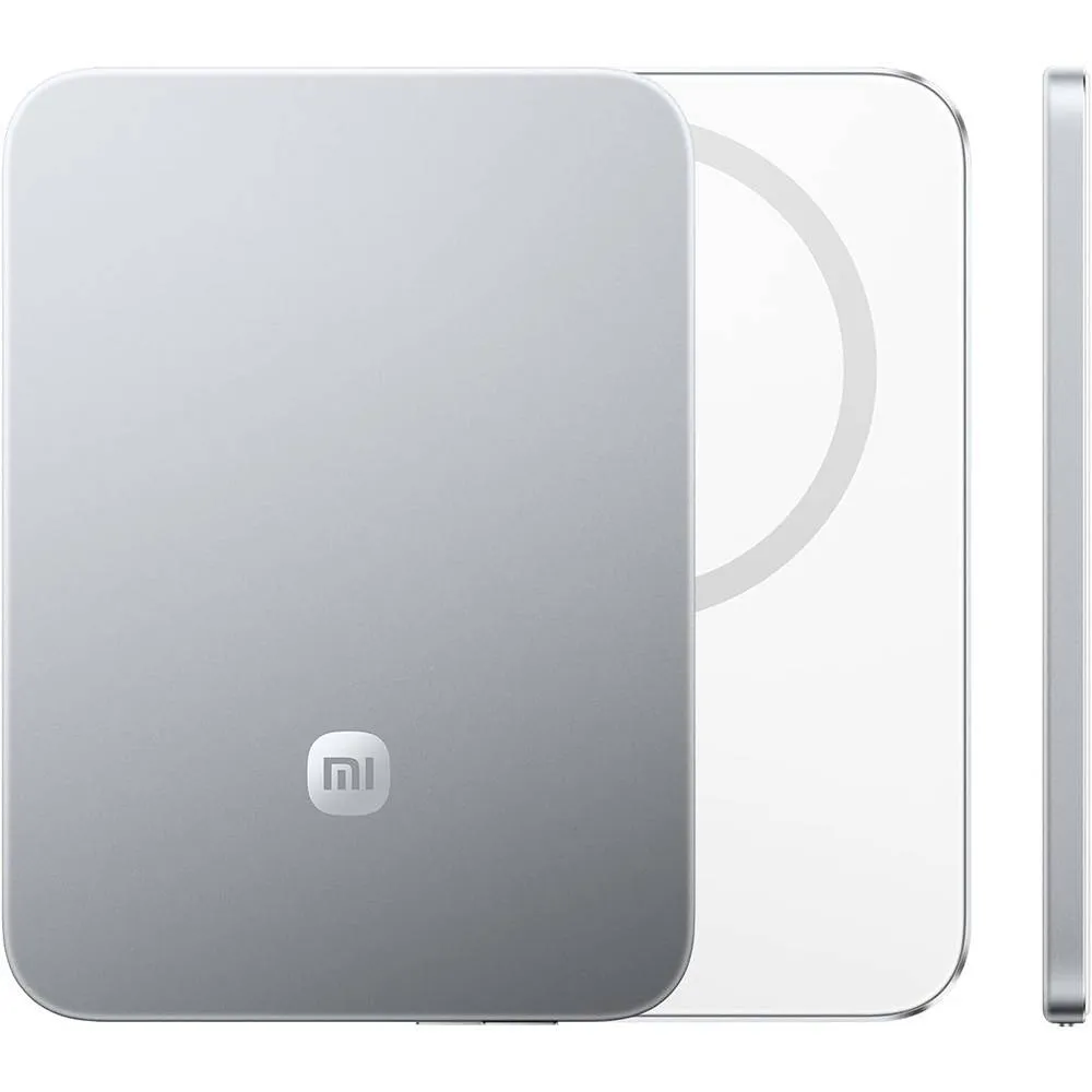 Powerbank Xiaomi UltraThin Magnetic Power Bank 5000mAh 15W Glacier Silver