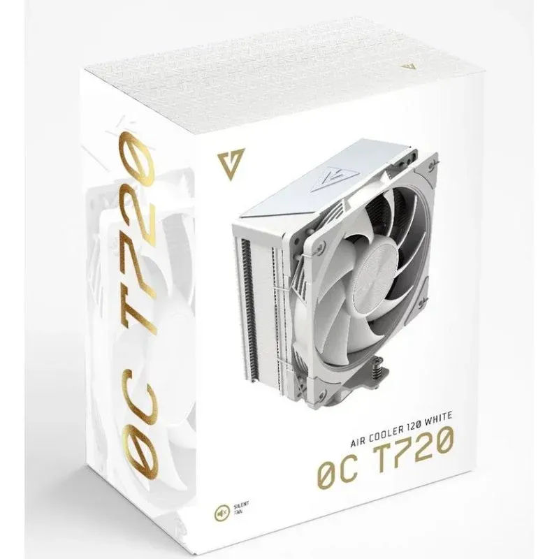 Cooler CPU Refrigeração Ar Modecom Socket AM4 AM5 LGA 1200 120mm Volcano 0C T720 White
