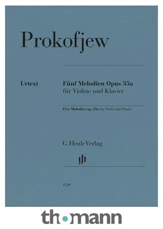 Henle Verlag Prokofjew 5 Melodien Violin