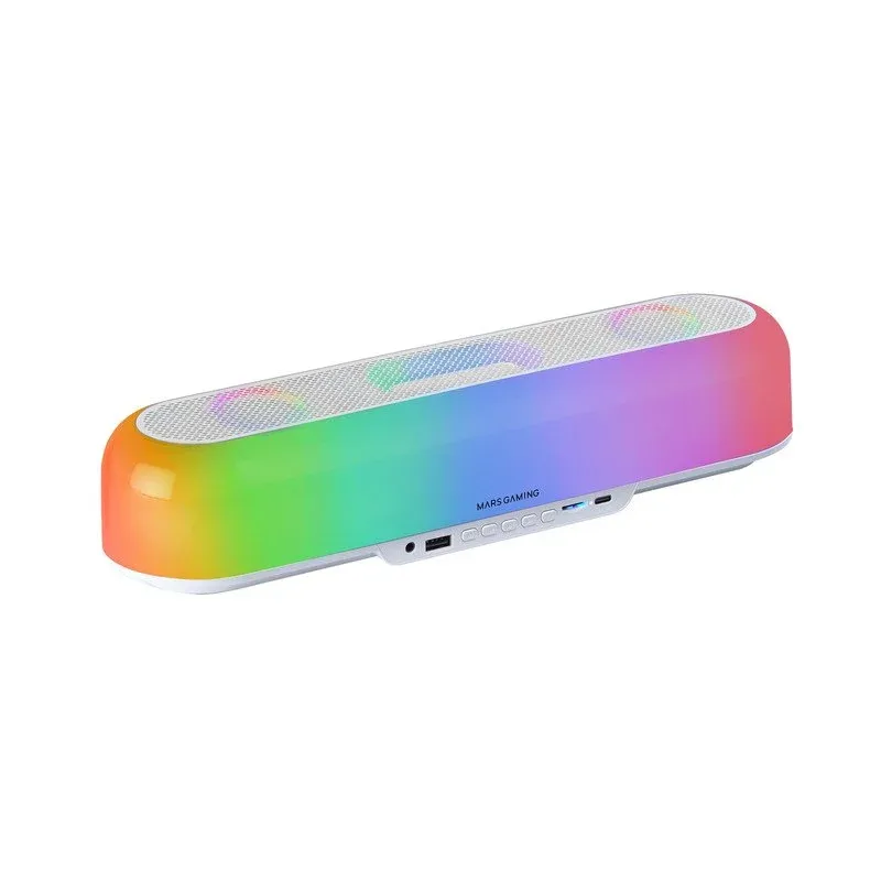 Soundbar Mars Gaming MSB-ORB 360º RGB 20W RMS Bluetooth Branca