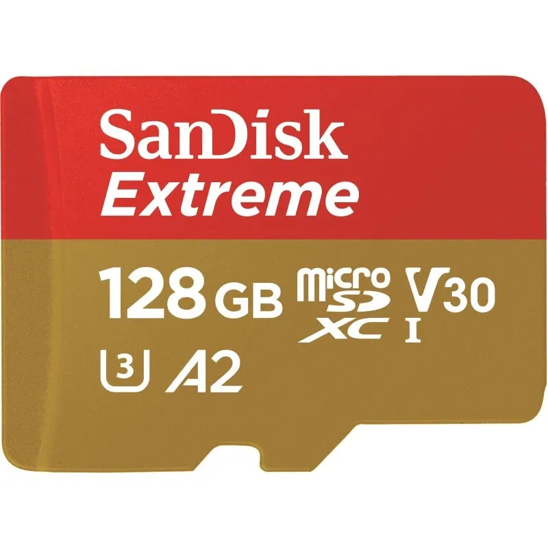 Sandisk Extreme MicroSDXC 128 GB A2 Classe 10 V30 UHS-I + Adaptador