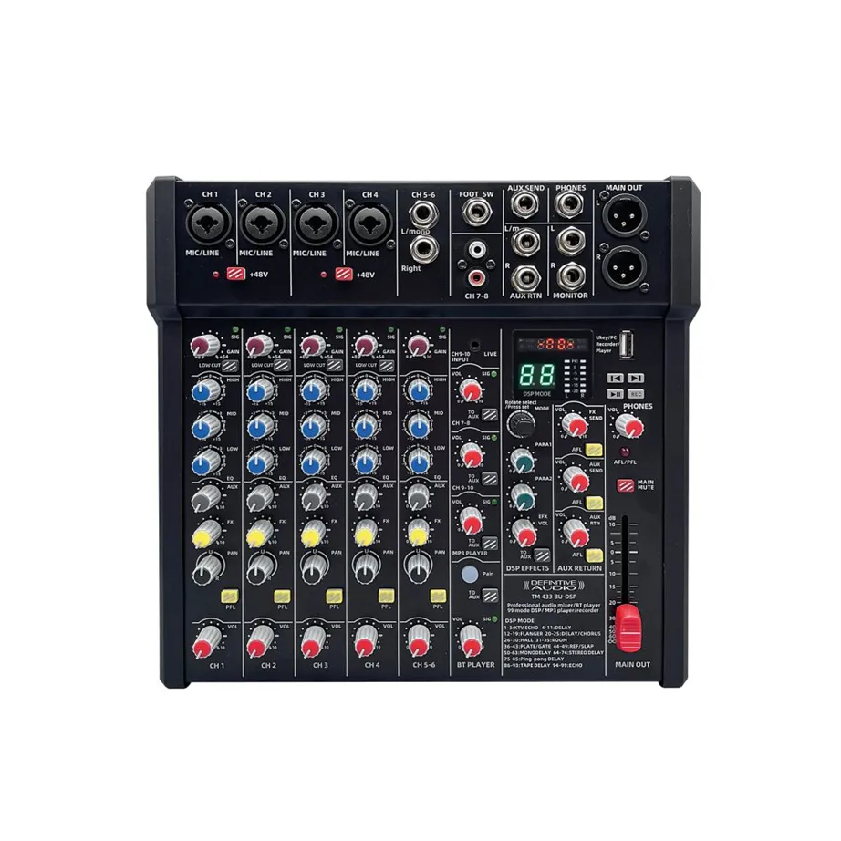 Mesa de Mistura Definitive Audio TM 433 BU-DSP