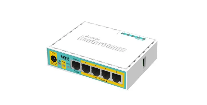Router MikroTik hEX PoE lite Branco (RB750UPr2)