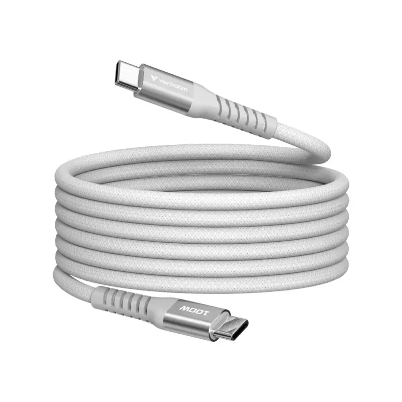 VERBATIM CABO USB-C 100W 480MBPS MAGNETICO NYLON GREY 1.20MT