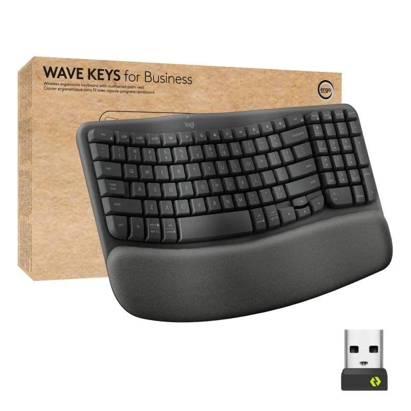 Teclado Logitech Ergo Series Wave Keys AZERTY Belga sem fios ergonómico