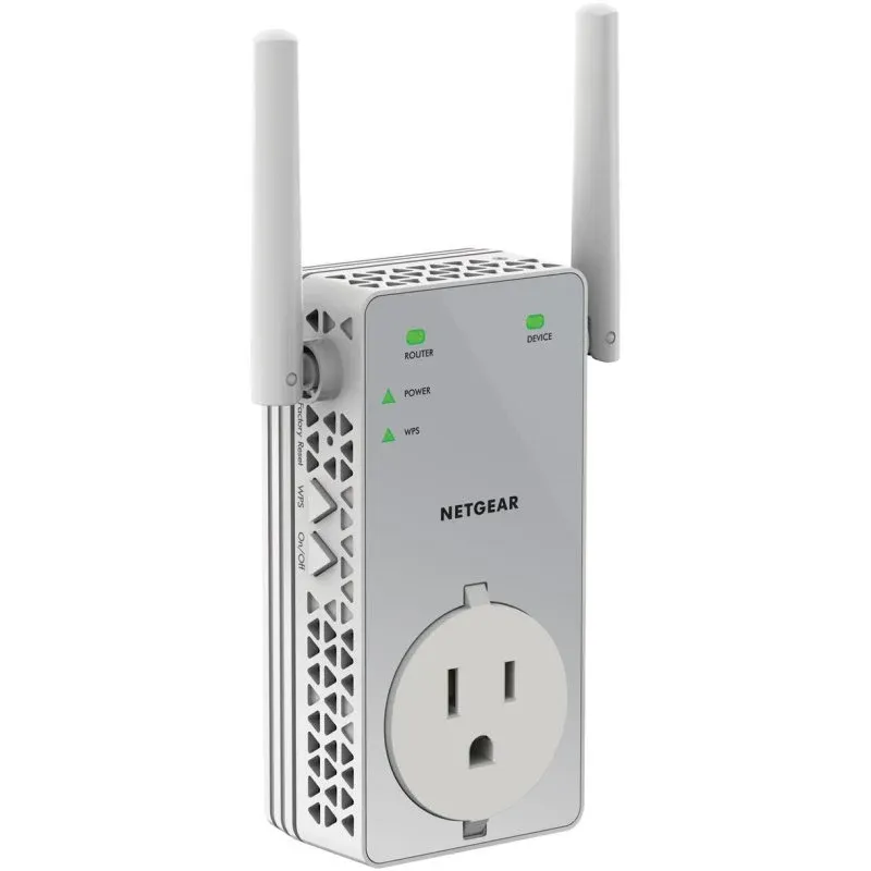 WiFi Extensor Netgear EX3800 Dual Band 750 Mbps com tomada integrada