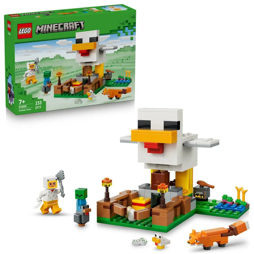 LEGO Minecraft: Quinta da Galinha | Idades 7+ | 233 Peças | Item 21585