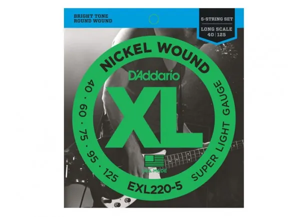 D´Addario Jogo de 5 Cordas Baixo Eléctrico EXL220-5
