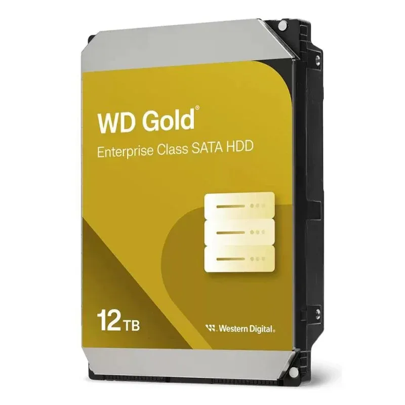 Disco Rígido Disco Duro Western Digital Gold WD122KRYZ 12TB HDD 7200rpm SATA III Alto Desempenho