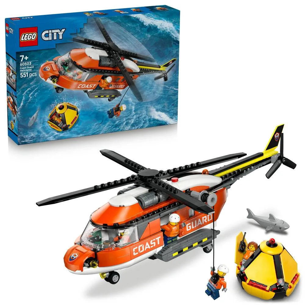 LEGO City: Helicóptero da Guarda Costeira | Idades 7+ | 551 Peças | Item 60503