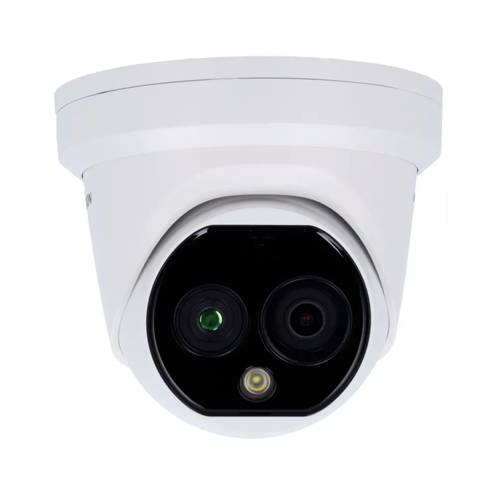 Câmara de Segurança Dual IP Hikvision HeatPro Turret PoE 4MP 2.8mm Exterior IP67 - DS-2TD1228T-2/QA(B)