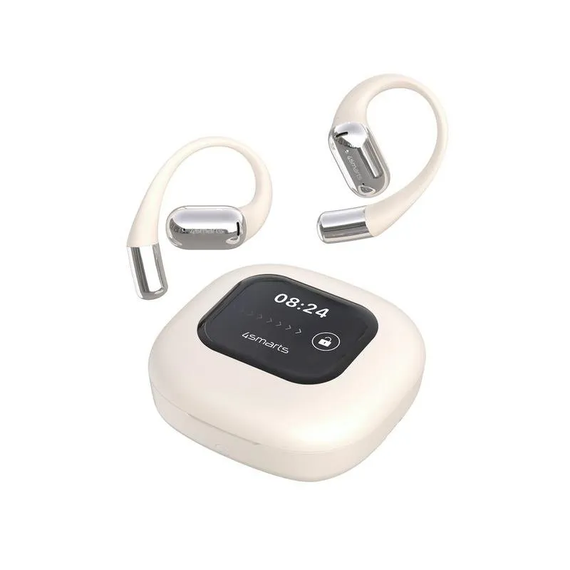 Auriculares 4SMARTS SkyBuds AI Inalâmbricos Bluetooth para Chamadas e Música Open-ear Bege