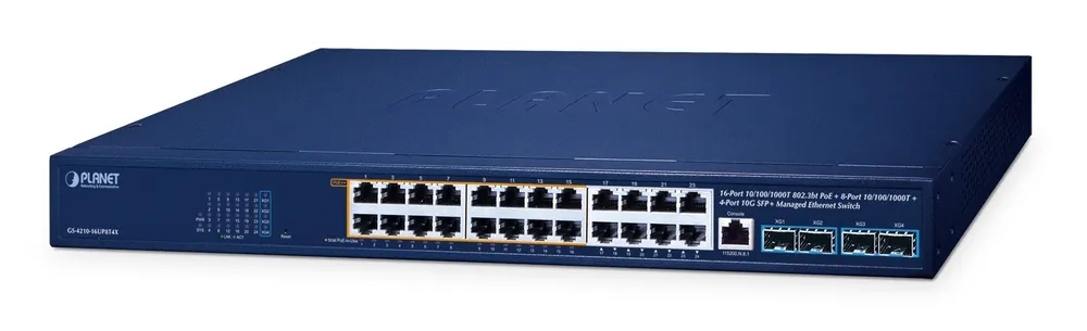 PLANET GS-4210-16UP8T4X switch de rede Gerido L2/L4 GS-4210-16UP8T4X