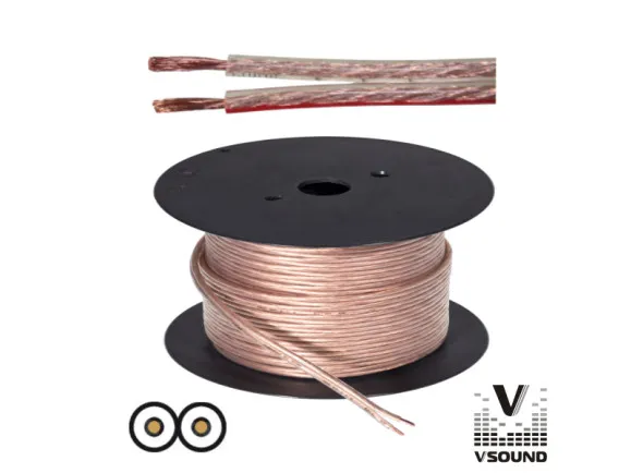 VSOUND Cabo Coluna 2×1.50mm Transparente Paralelo