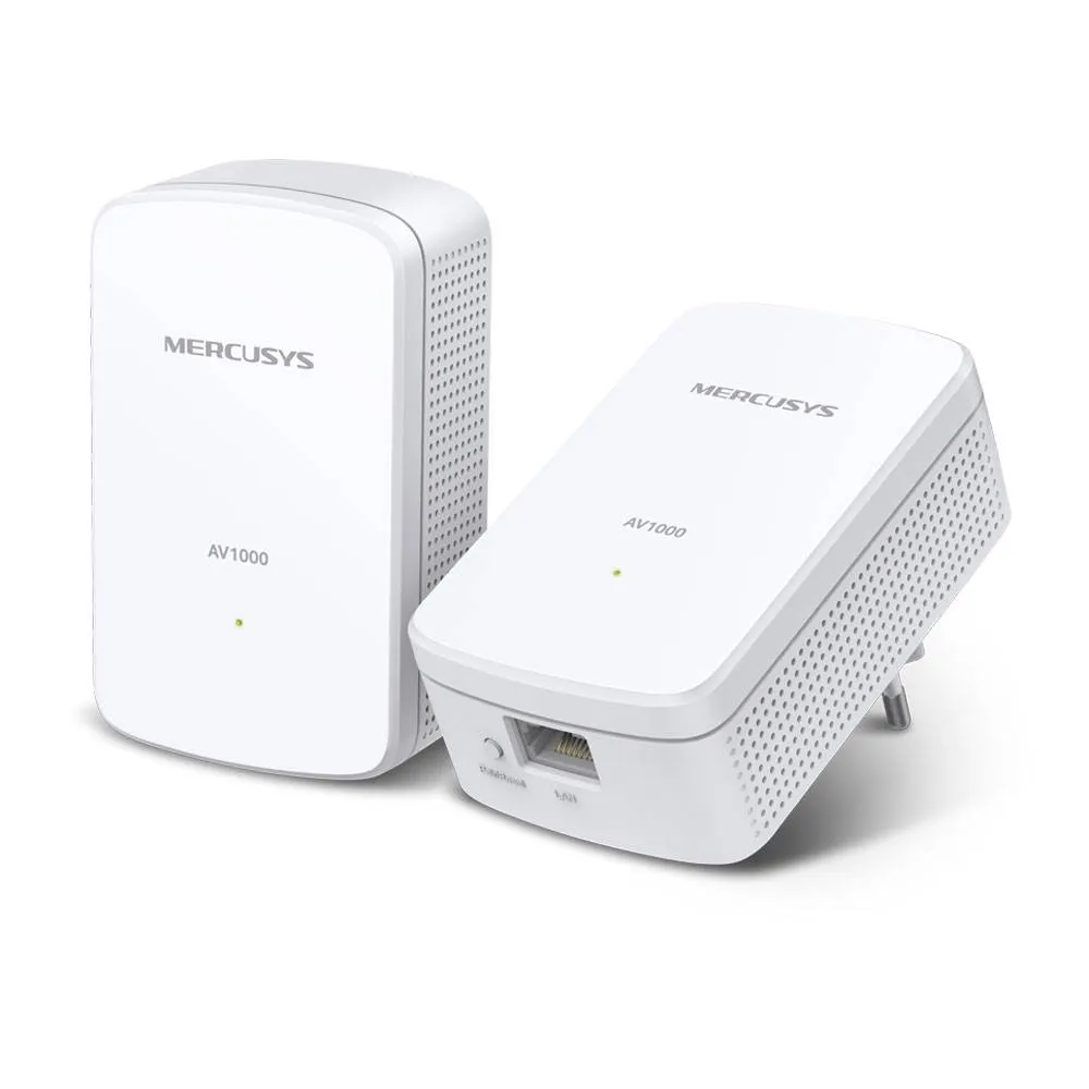 Kit Adaptador Powerline Mercusys MP500 KIT AV1000 Homeplug AV2 Gigabit