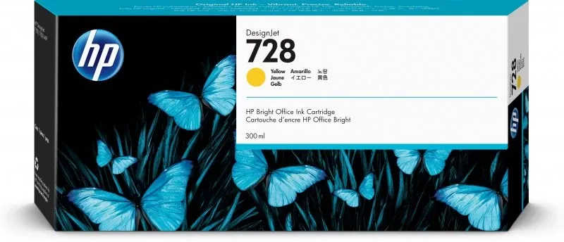 HP728 300-ml Yellow InkCart