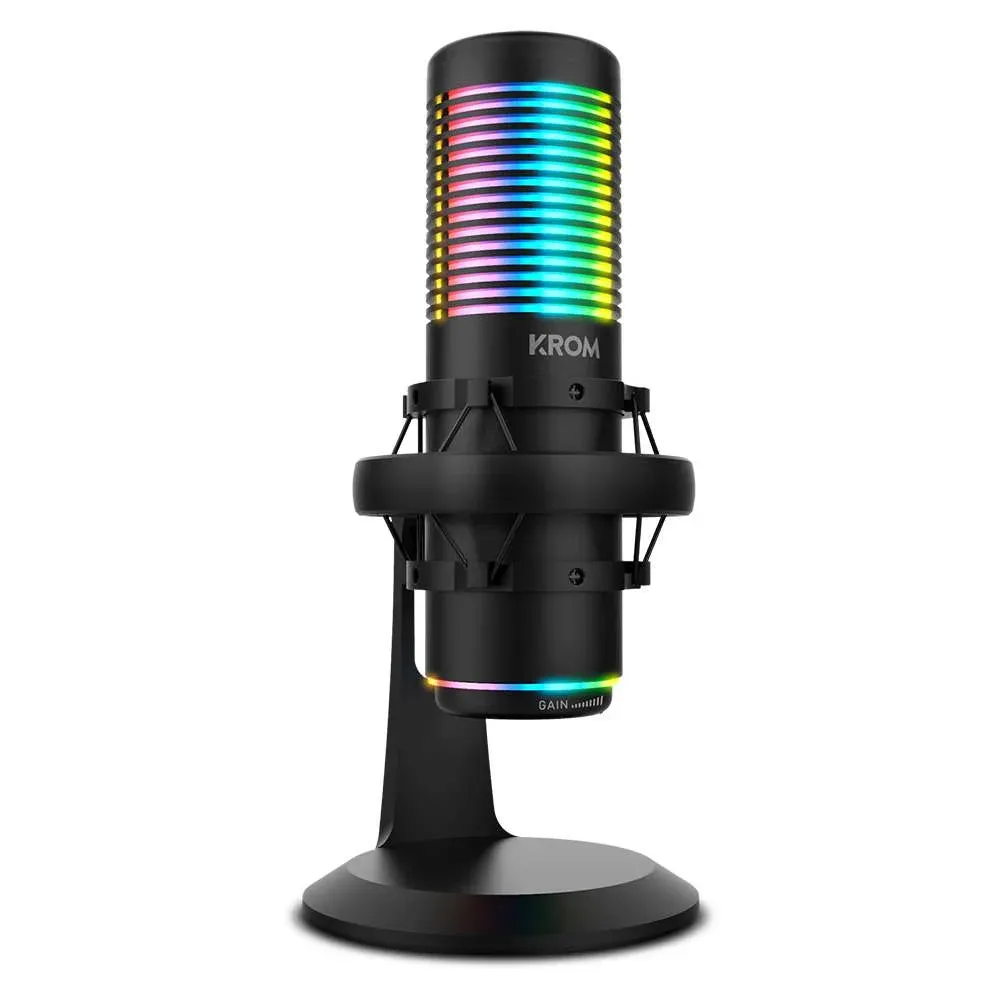 Microfone Krom Kaze HQ RGB Streaming Kit