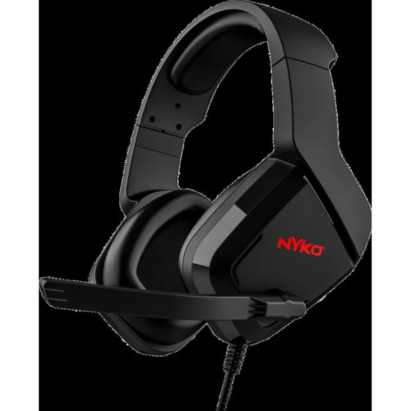 Auriculares Nyko com cabo para gaming, ligação com fio, cor preta