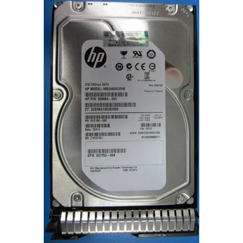 Disco Rígido Disco Duro HPE 2TB HDD 3.5" 7200rpm SATA Hot-Plug