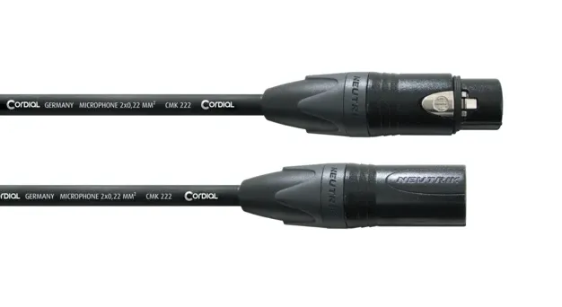 Cabo de Microfone Cordial CPM FM 5 mts