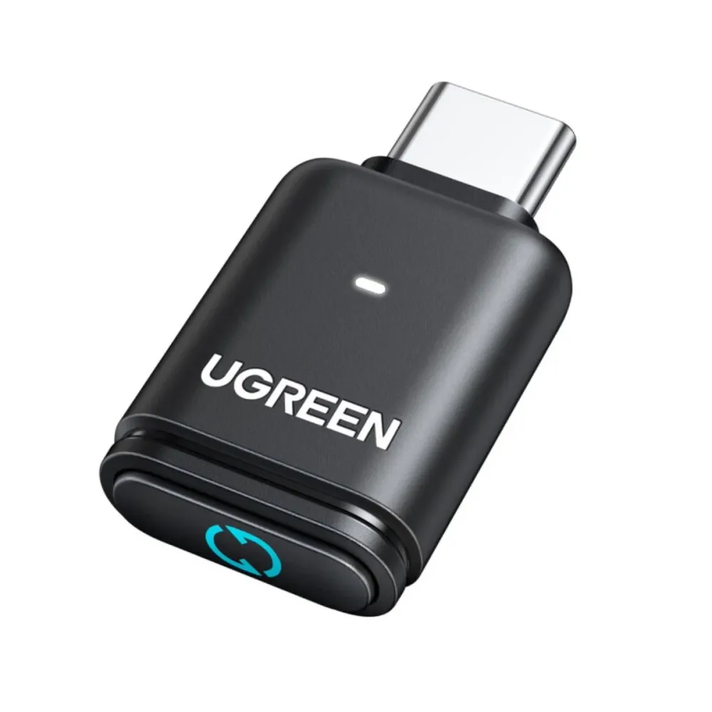 Adaptador Áudio Bluetooth 5.3 Ugreen BT501 aptX USB-C Preto