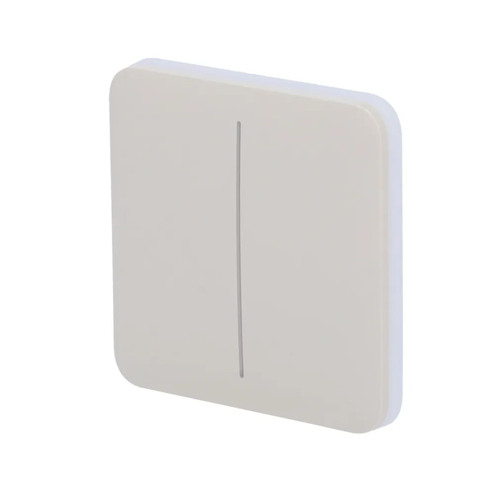 Painel Táctil para Interruptor de Luz Dupla Ostra - AJ-SOLOBUTTON-2G-OYS